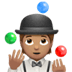 🤹🏽 person juggling: medium skin tone display on Apple